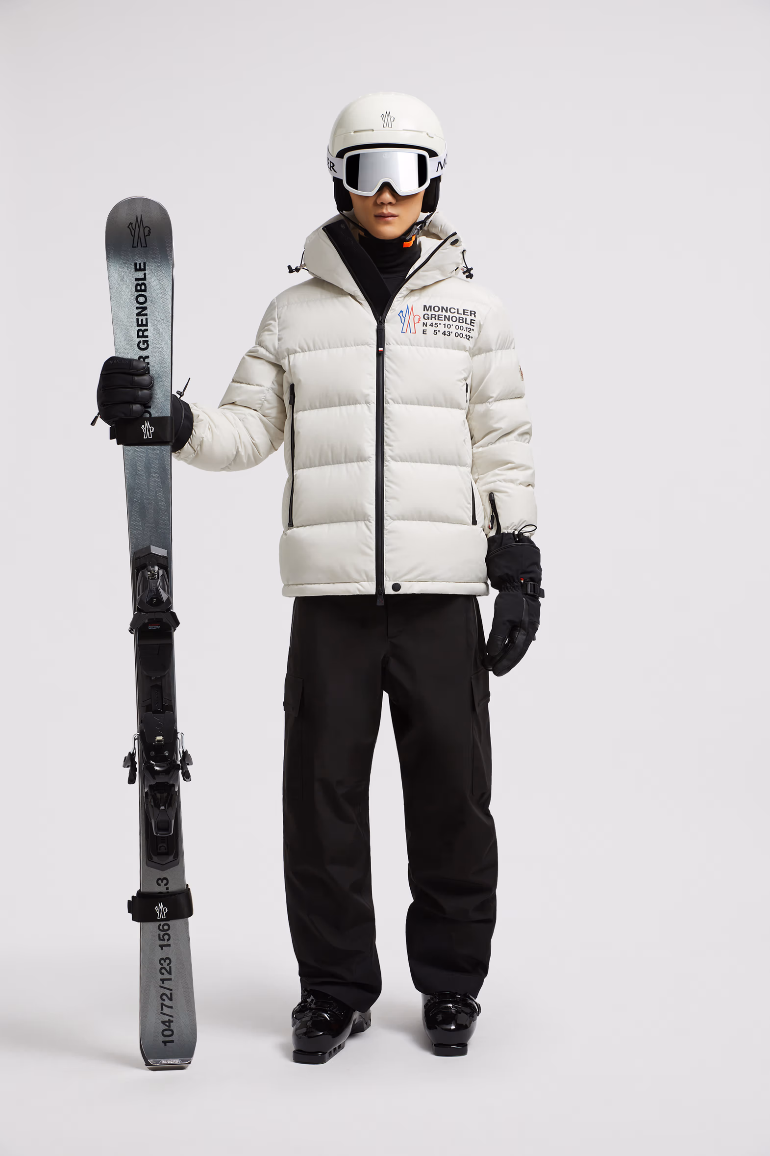 Isorno Hooded Down Ski Jacket Men White Moncler 0